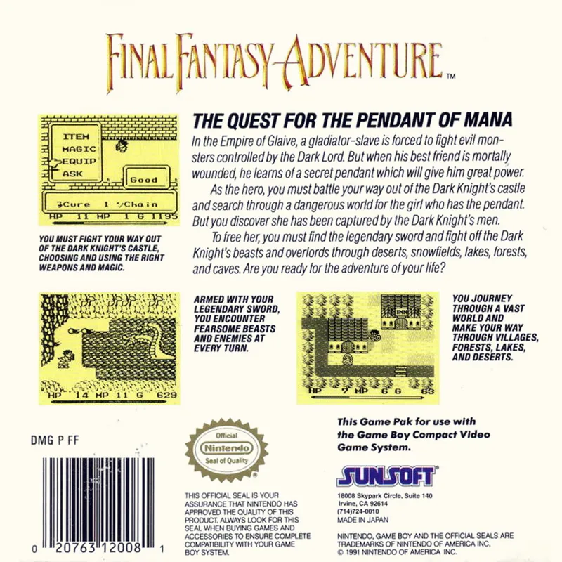 Final Fantasy Adventure box back