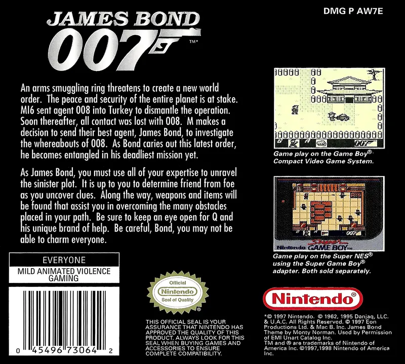 James Bond 007 box back