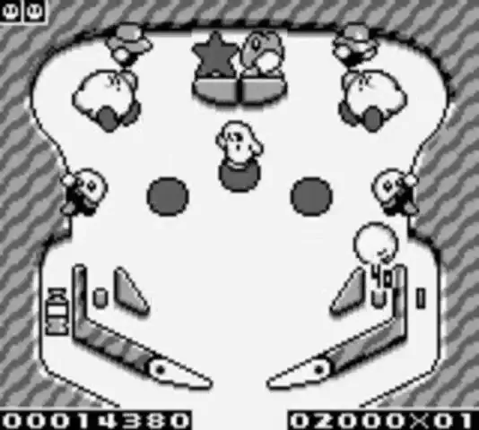Backdrop artwork for Kirby's Pinball Land