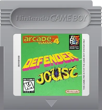 Arcade Classic 4: Defender/Joust cart