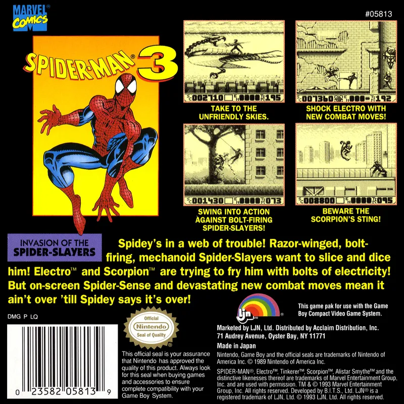The Amazing Spider-Man 3: Invasion of the Spider-Slayers box back