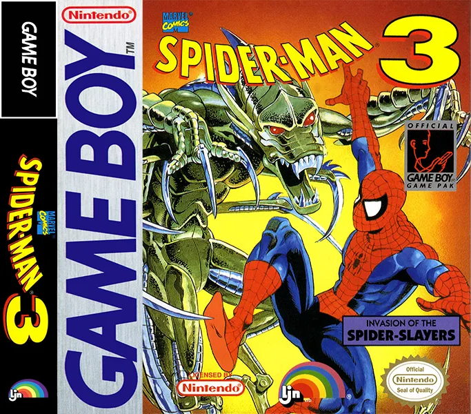 The Amazing Spider-Man 3: Invasion of the Spider-Slayers cover art for Nintendo Game Boy