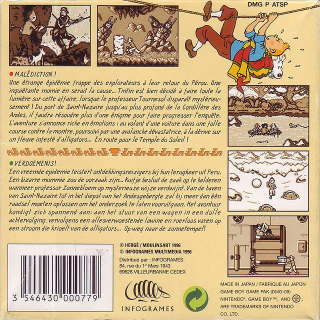Tintin: Prisoners of the Sun box back