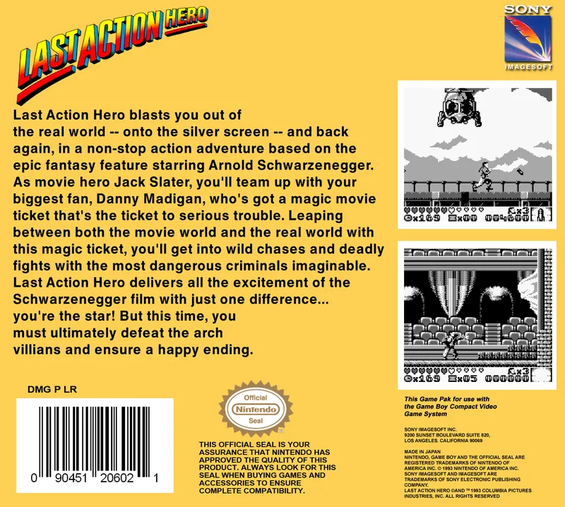 Last Action Hero box back