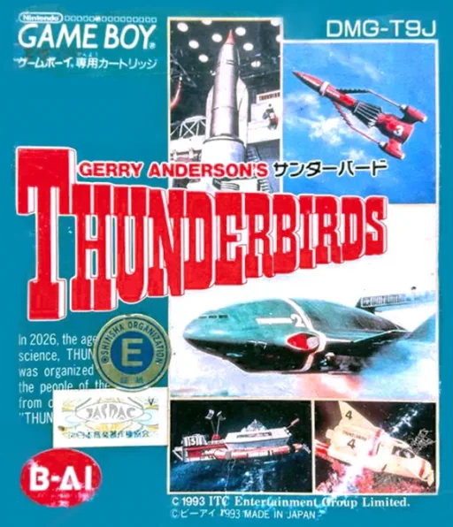 Gerry Anderson's Thunderbirds cover art for Nintendo Game Boy