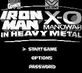 Iron Man X-O Manowar in Heavy Metal (USA, Europe) (SGB Enhanced) title screen