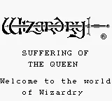 Wizardry Gaiden I - Joou no Junan title screen