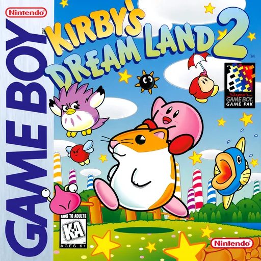 Backdrop artwork for Kirby's Dream Land 2 (USA, Europe) (SGB Enhanced)