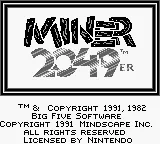 Miner 2049er Starring Bounty Bob title screen