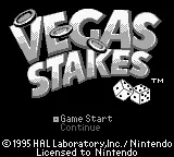 Vegas Stakes (USA, Europe) (SGB Enhanced) title screen