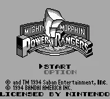 Mighty Morphin Power Rangers (USA, Europe) (SGB Enhanced) title screen