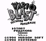 Bomberman GB (USA, Europe) (SGB Enhanced) title screen