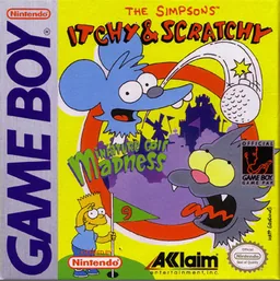 Simpsons, The - Itchy & Scratchy - Miniature Golf Madness cover art for Nintendo Game Boy