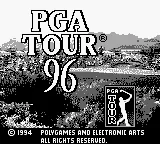 PGA Tour 96 (USA, Europe) (SGB Enhanced) title screen