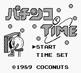 Pachinko Time title screen