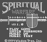 Spiritual Warfare title screen
