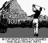 PGA European Tour (USA, Europe) (SGB Enhanced) title screen