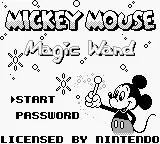 Mickey Mouse - Magic Wands! (USA, Europe) (SGB Enhanced) title screen