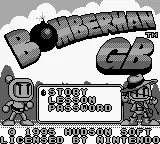 Bomberman GB (USA, Europe) (SGB Enhanced) title screen
