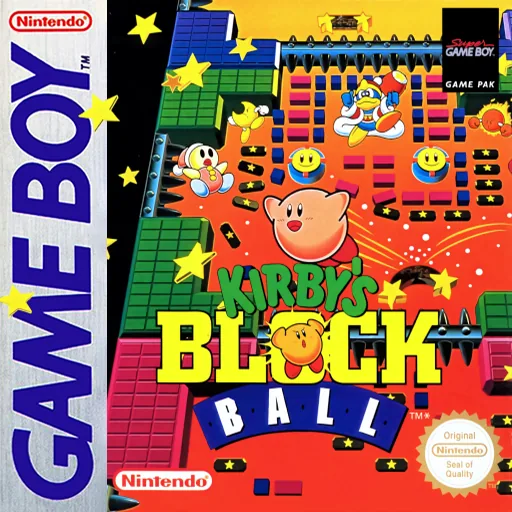 Backdrop artwork for Kirby's Block Ball (USA, Europe) (SGB Enhanced)