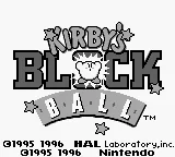 Kirby's Block Ball (USA, Europe) (SGB Enhanced) title screen