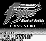 King of Fighters, The - Heat of Battle (Europe) (SGB Enhanced) title screen