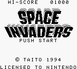 Space Invaders (Europe) (SGB Enhanced) title screen