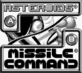Arcade Classic No. 1 - Asteroids & Missile Command (USA, Europe) (SGB Enhanced) title screen