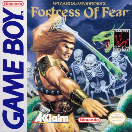 Wizards & Warriors X - The Fortress of Fear cover art for Nintendo Game Boy