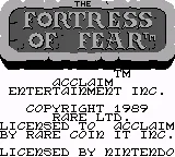 Wizards & Warriors X - The Fortress of Fear title screen