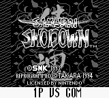 Samurai Shodown (USA, Europe) (SGB Enhanced) title screen