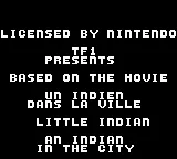 Indien dans la Ville, Un (Europe) (SGB Enhanced) title screen
