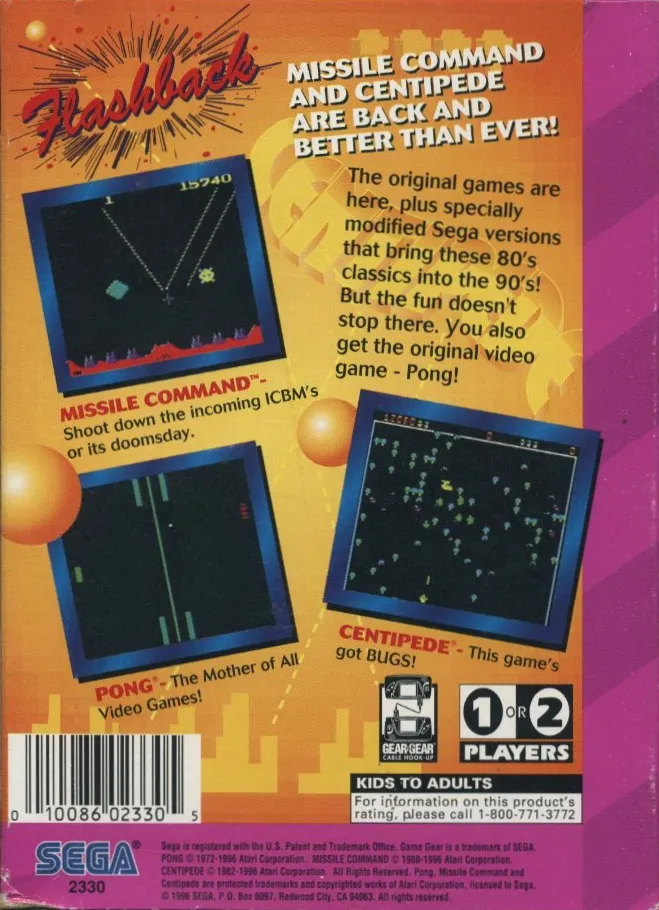 Arcade Classics box back