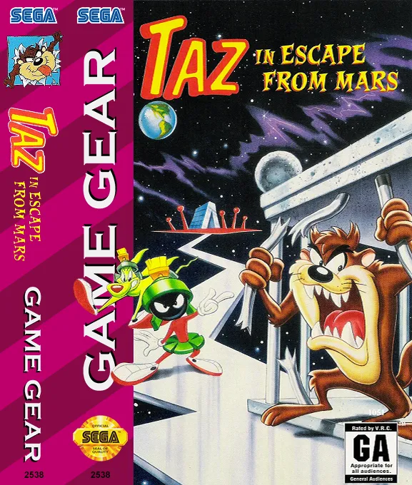 Taz in Escape from Mars box art