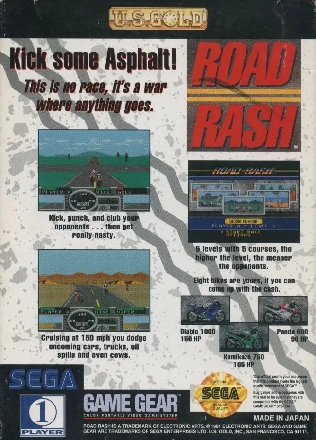 Road Rash box back
