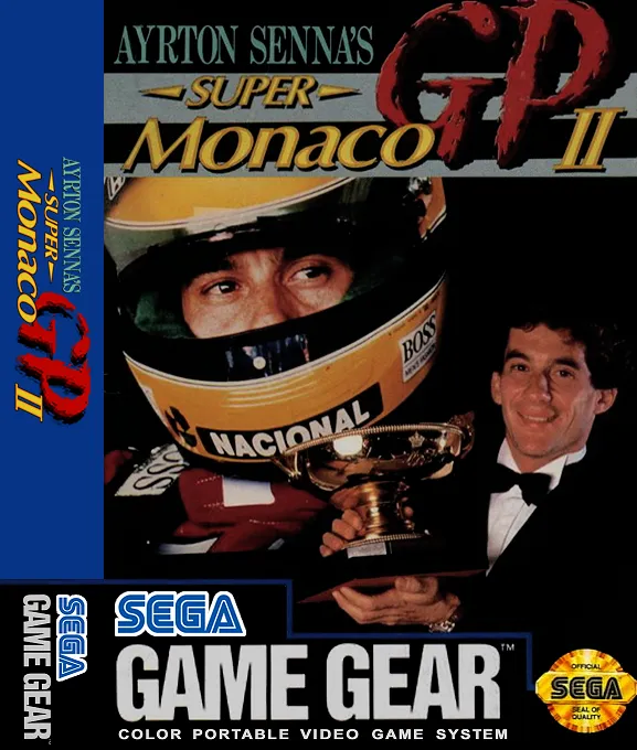 Ayrton Senna's Super Monaco GP II box art