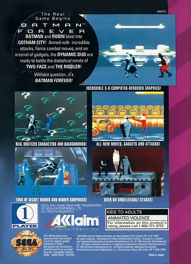 Batman Forever box back