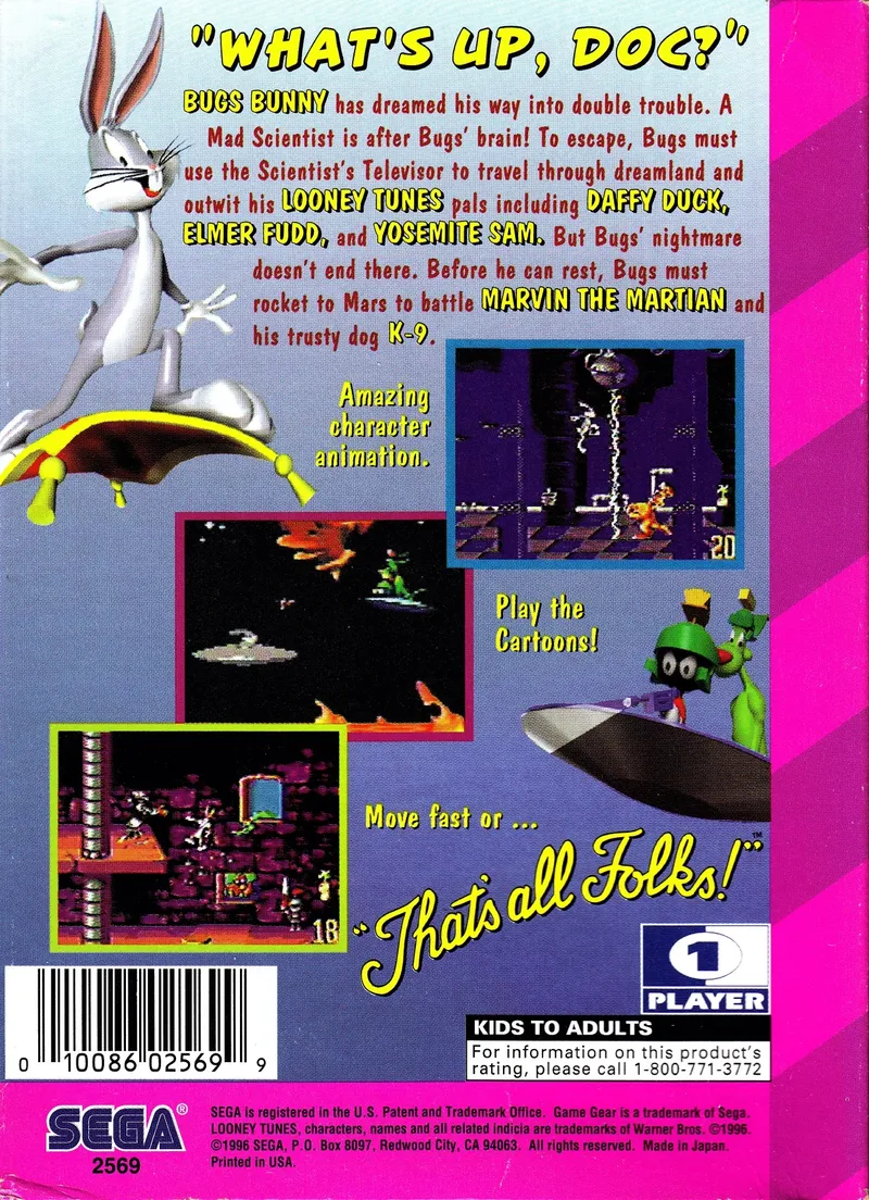 Bugs Bunny in Double Trouble box back