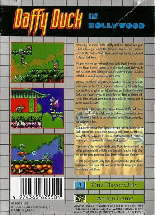 Daffy Duck in Hollywood box back