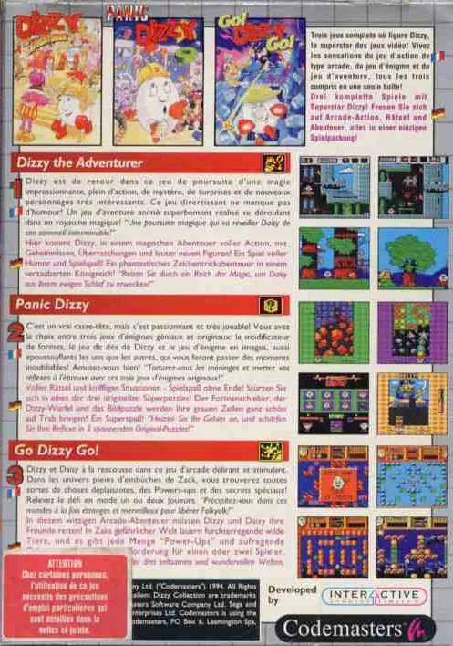 The Excellent Dizzy Collection box back