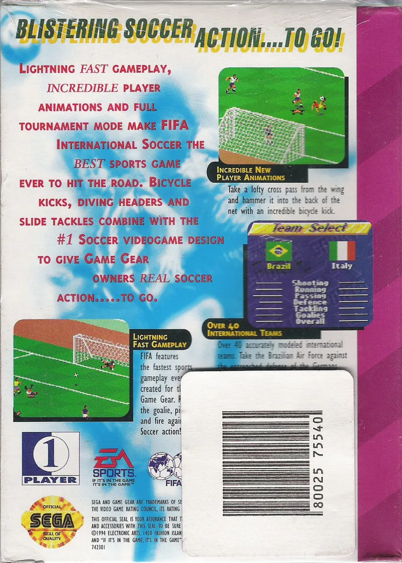 FIFA International Soccer box back