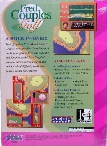 Fred Couples Golf box back