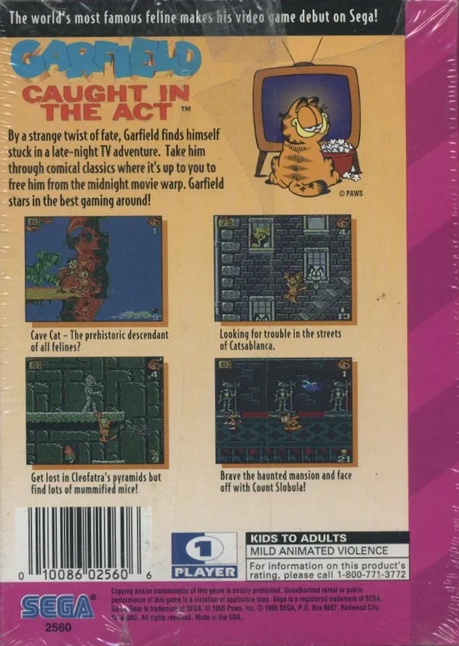 Garfield: Caught in the Act box back
