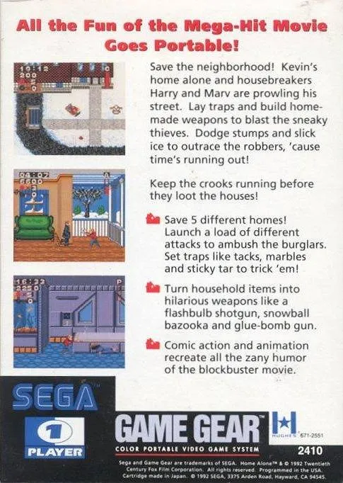 Home Alone box back