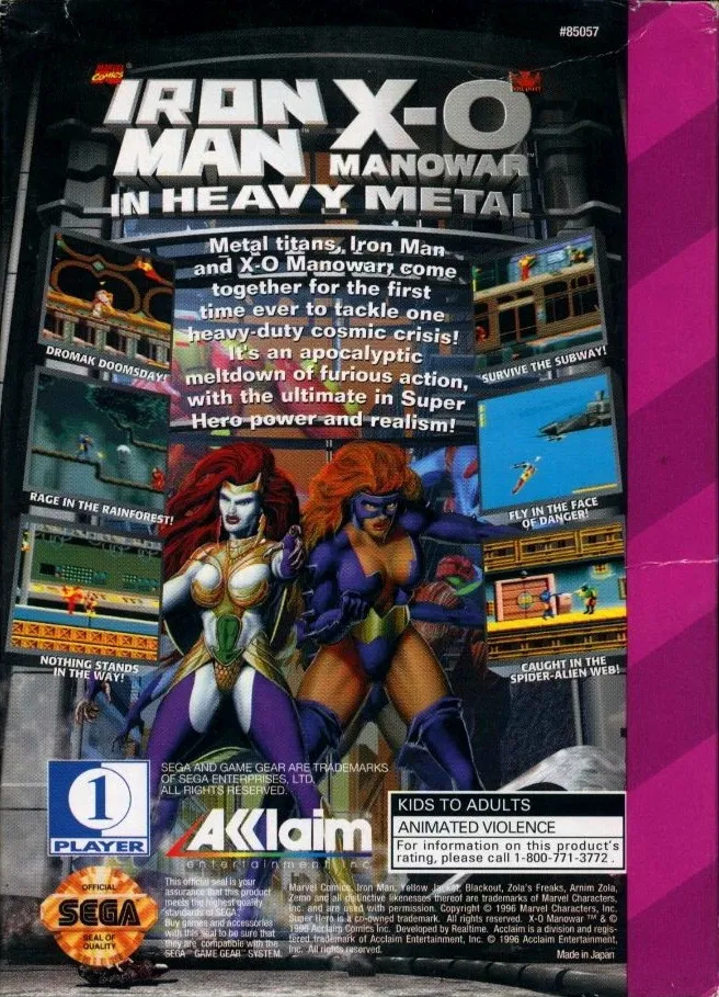 Iron Man / X-O Manowar in Heavy Metal box back