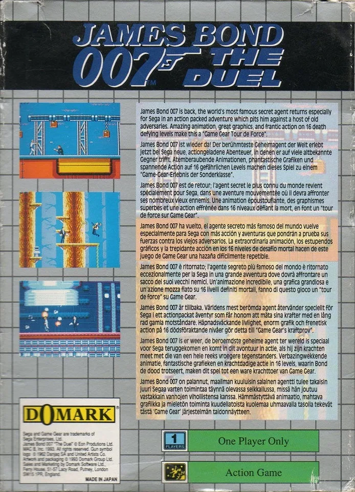 James Bond 007: The Duel box back