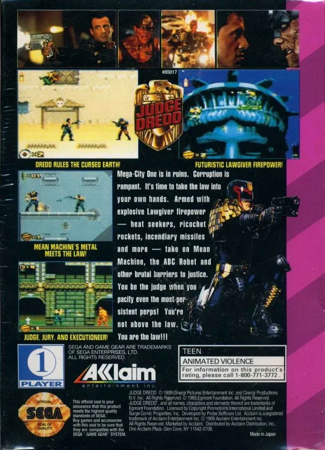 Judge Dredd box back