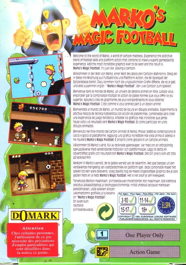 Marko's Magic Football box back