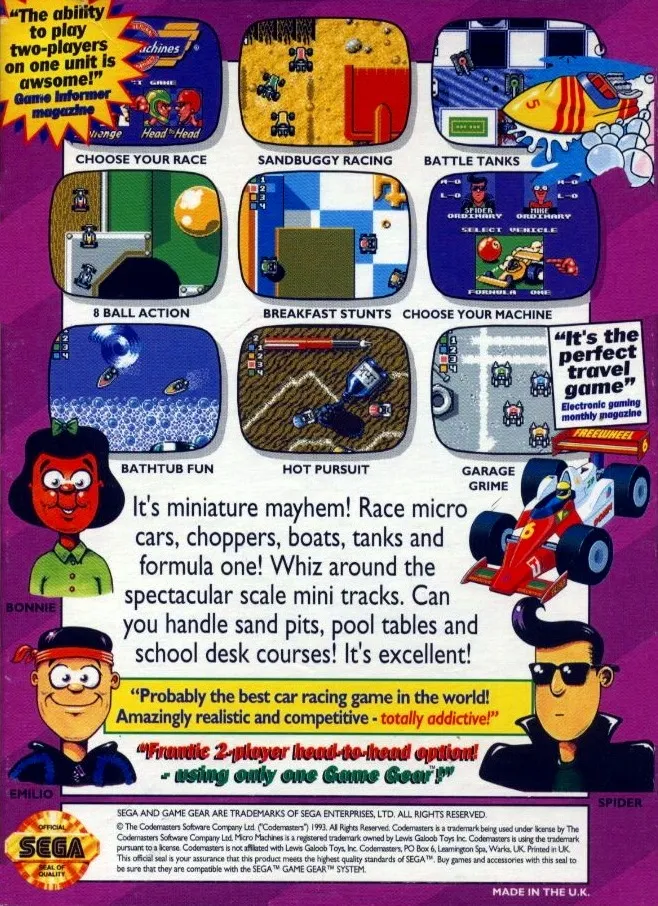 Micro Machines box back