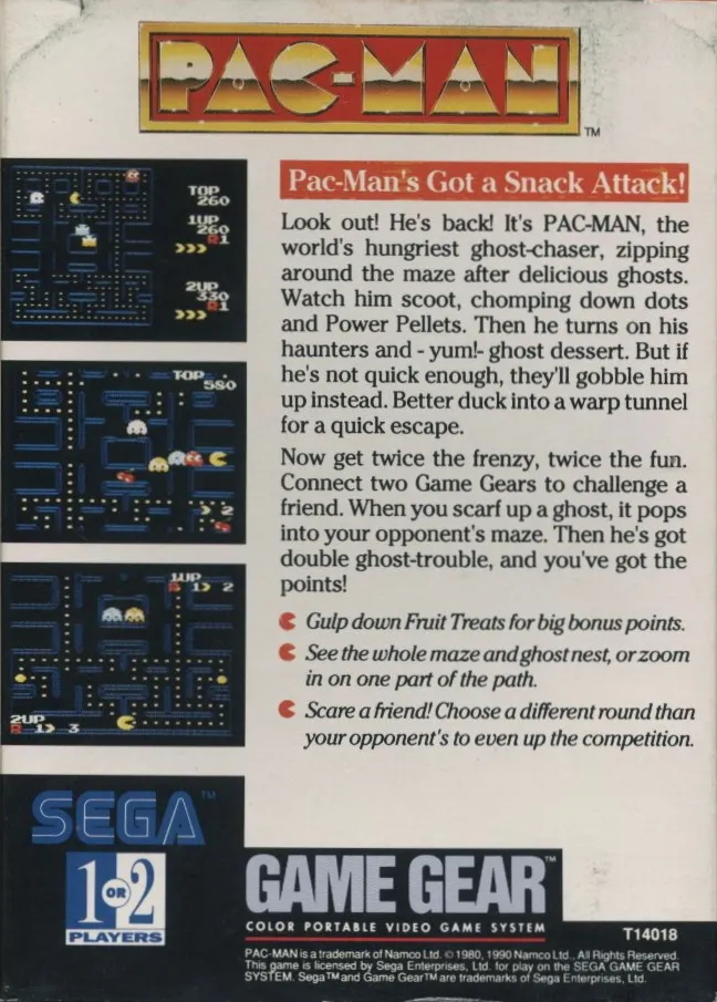 Pac-Man box back